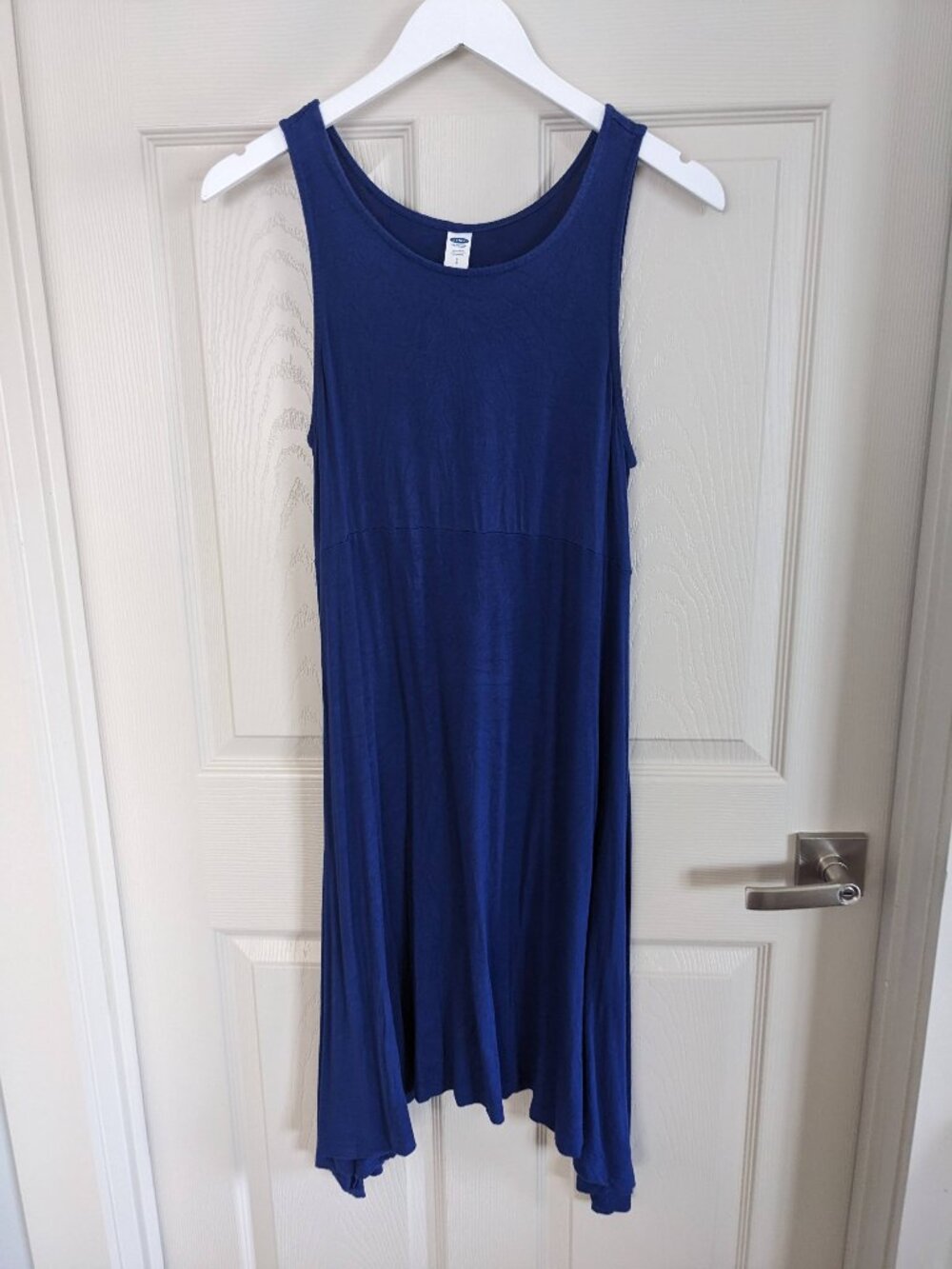 Old Navy Maternity Sleeveless Asymmetrical Hem Dress SM Royal Blue